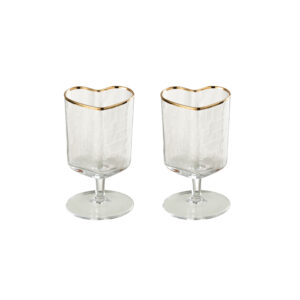 Verres à vin cœur